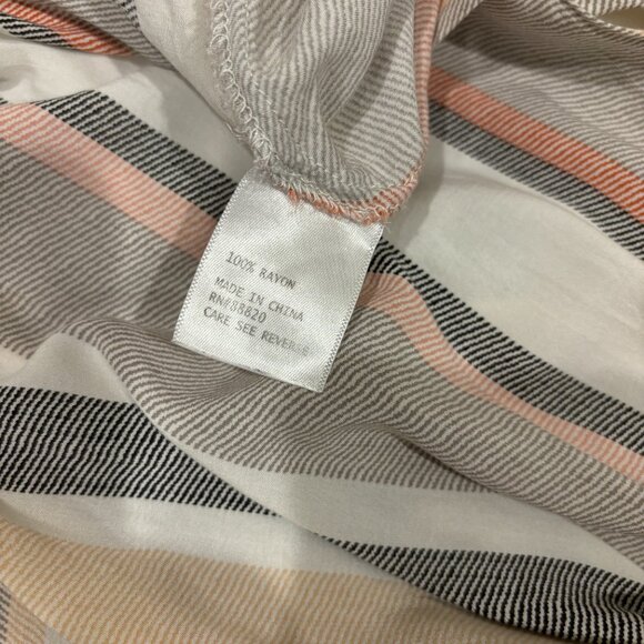 Cynthia Rowley Woman Striped Sleeveless Wrap Front Top size 2x - Picture 8 of 8